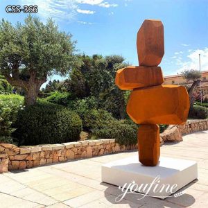 Outdoor Plaza Rusty Metal Garden Sculptures for Sale CSS-366