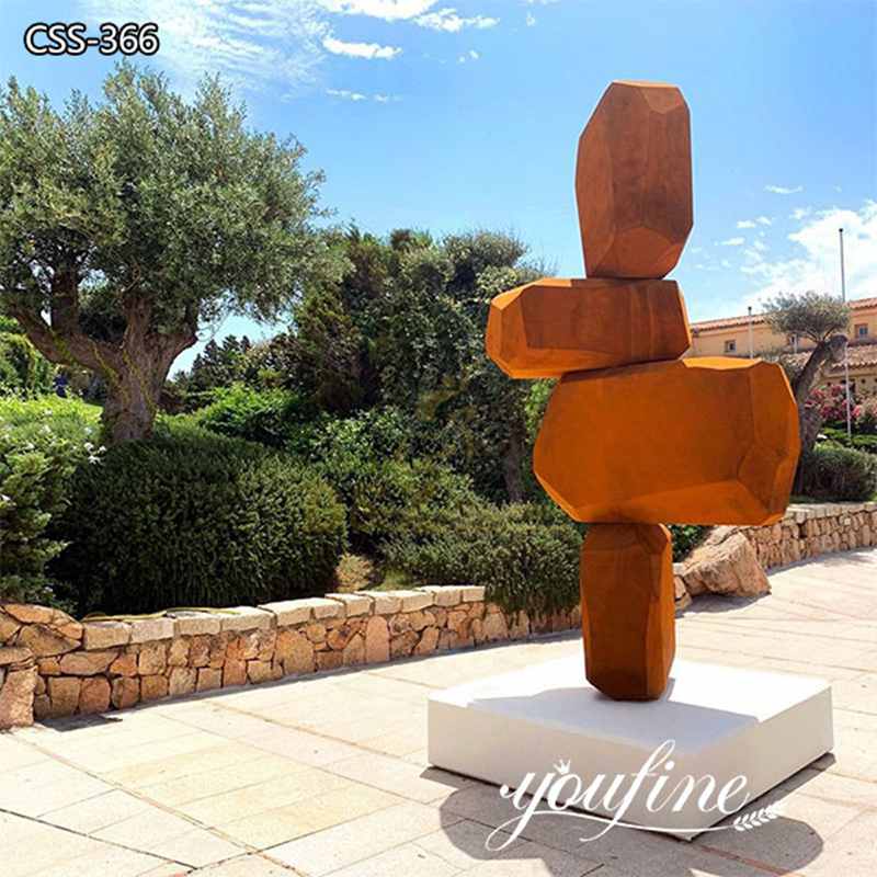 Outdoor Plaza Rusty Metal Garden Sculpture for Sale