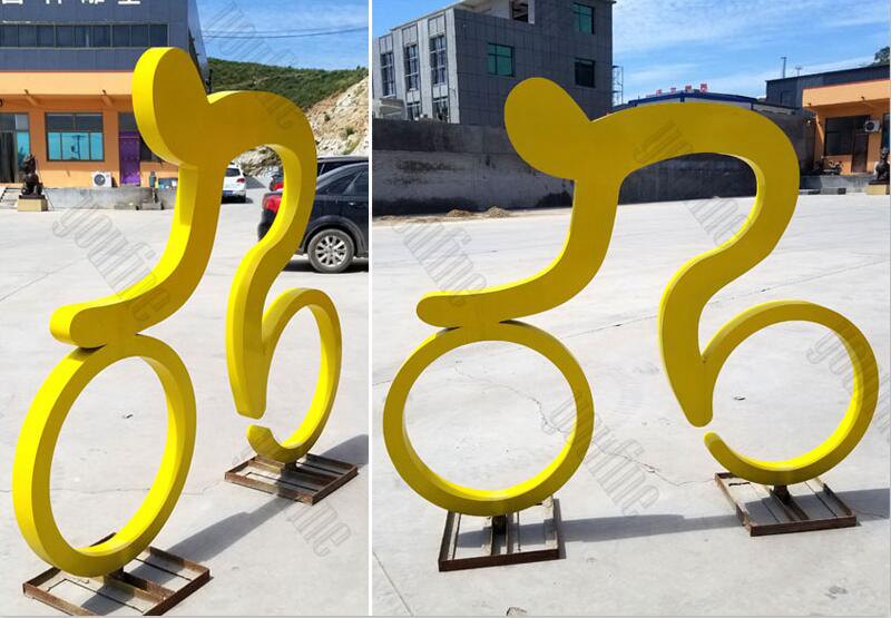 Outdoor Street Metal Bicycle Sculpture