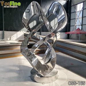 Polished Abstract Outdoor Metal Sculpture for Sale CSS-165