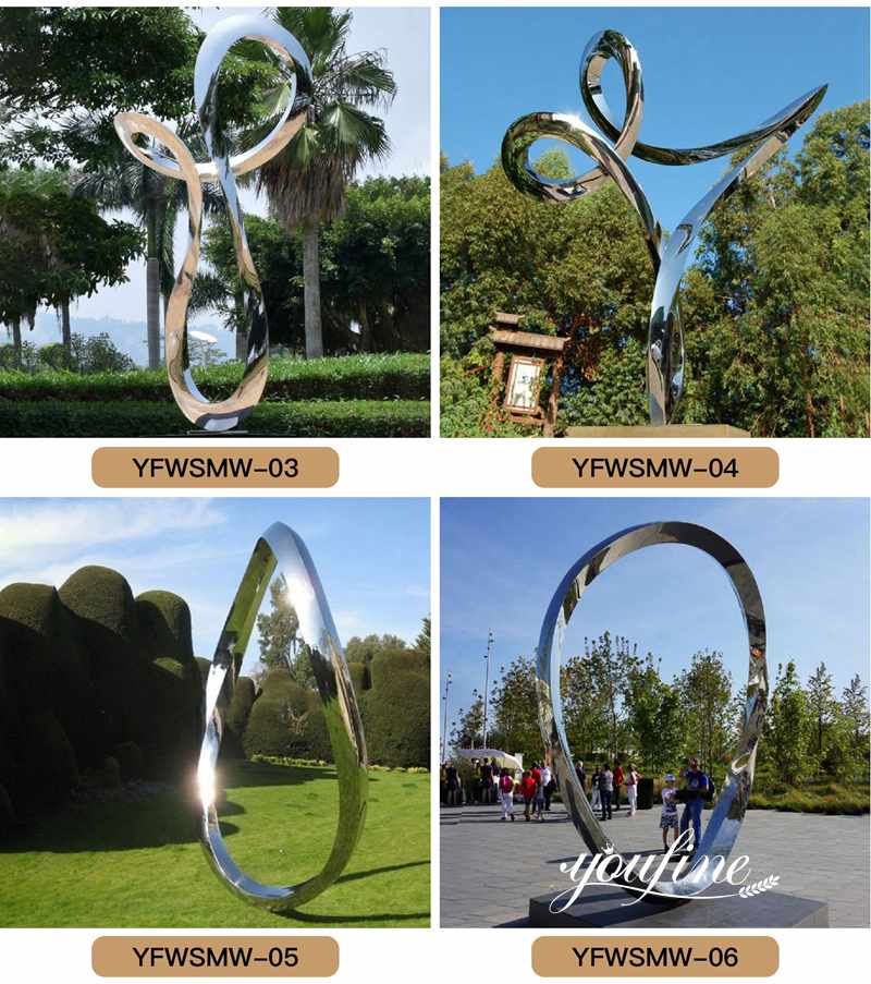 Large Polished Metal Stainless Steel Ring Sculpture for Sale CSS-356 - Application Place/Placement - 2