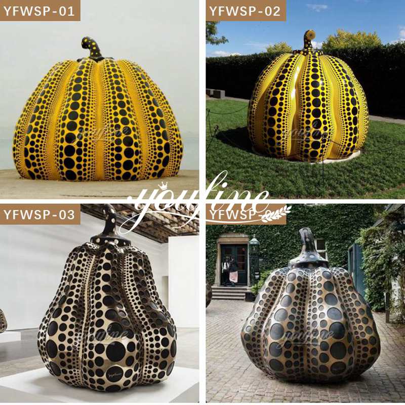 Large Stainless steel pumpkin sculpture Garden Decoration for Sale CSS-190 - Application Place/Placement - 4