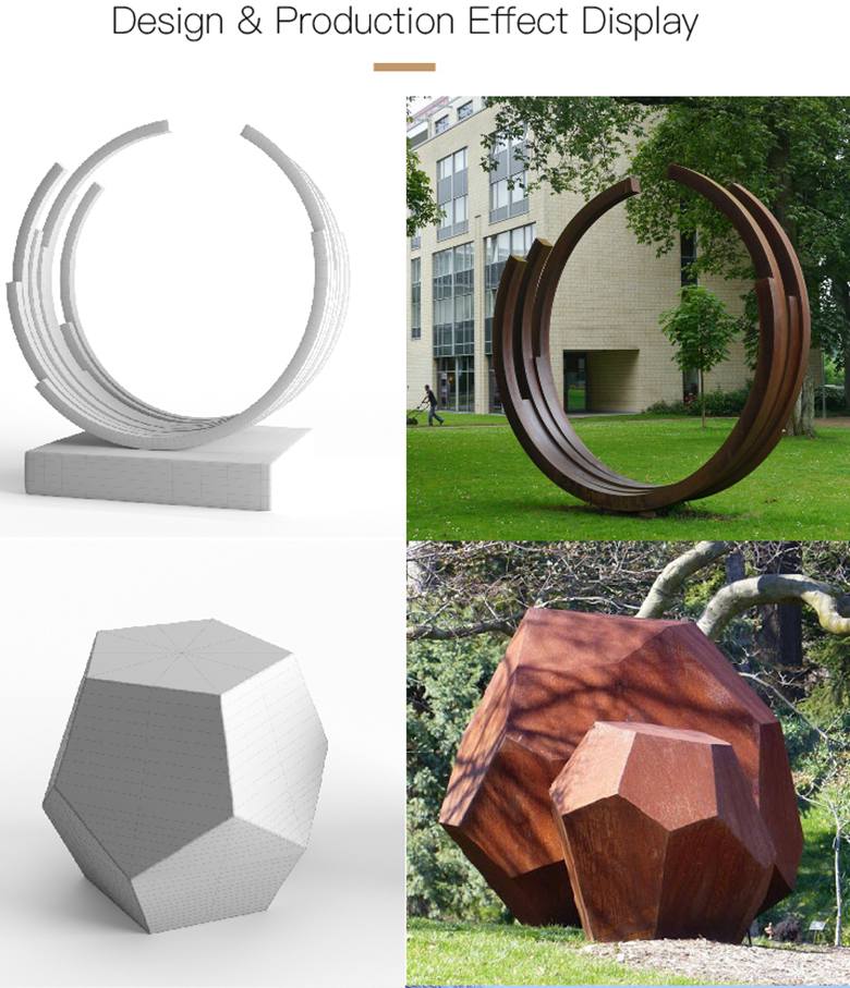 corten garden sculpture design for sale