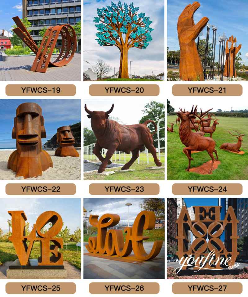 corten steel garden sculpture