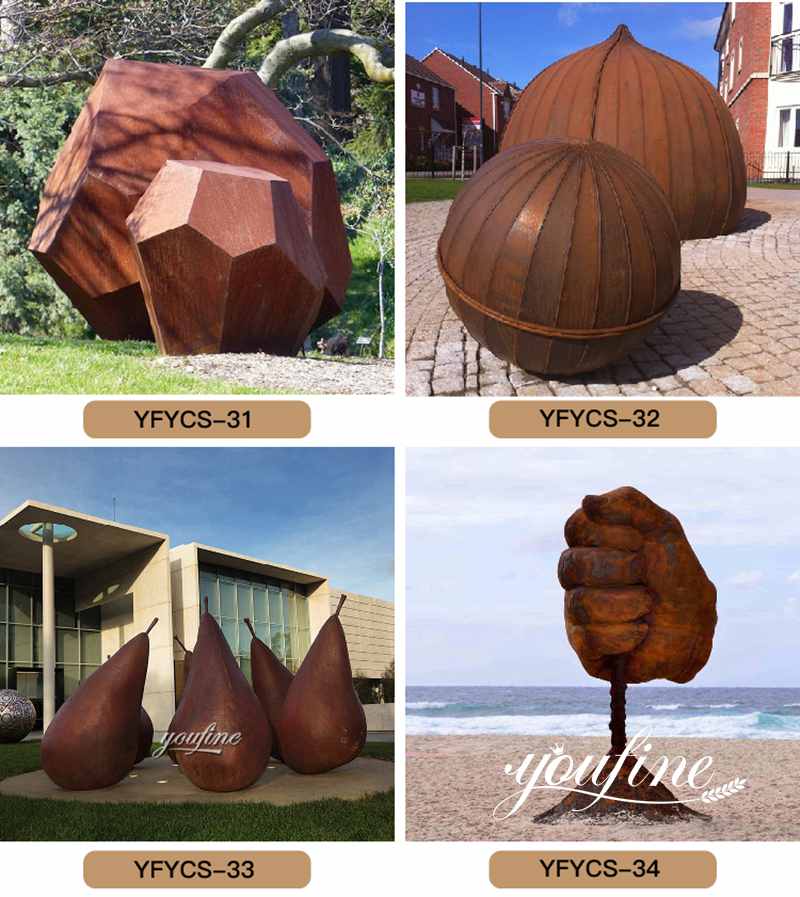 corten steel garden sculpture