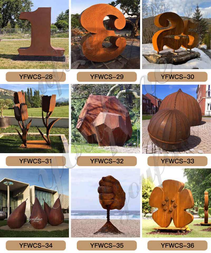 Outdoor Large Abstract Corten Steel Sculpture Garden Decor for Sale CSS-367 - Abstract Corten Sculpture - 6