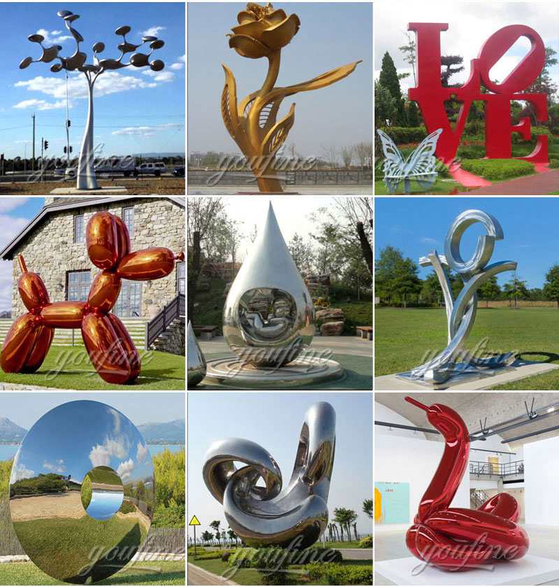 Outdoor Large Abstract Metal Garden Sculpture for Sale CSS-368 - Application Place/Placement - 4