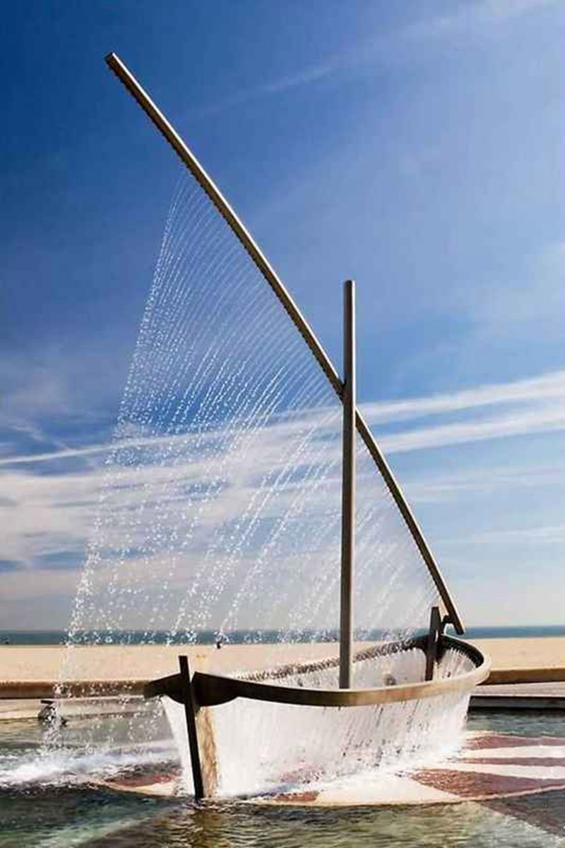 Large Outdoor Metal Sailboat Water Fountain for Sale CSS-154 - Center Square - 11