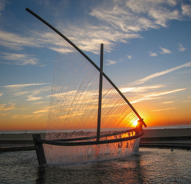 large metal sailboat sculpture - YouFine Sculpture 