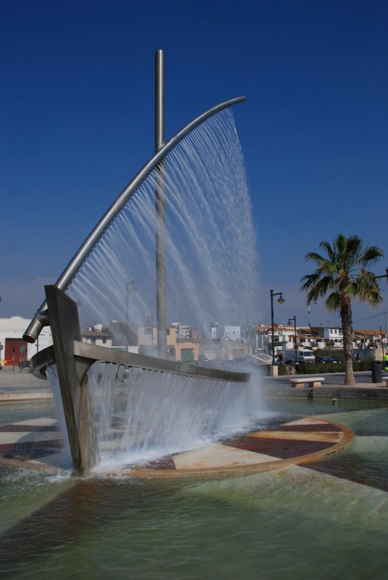 Large Outdoor Metal Sailboat Water Fountain for Sale CSS-154 - Center Square - 8