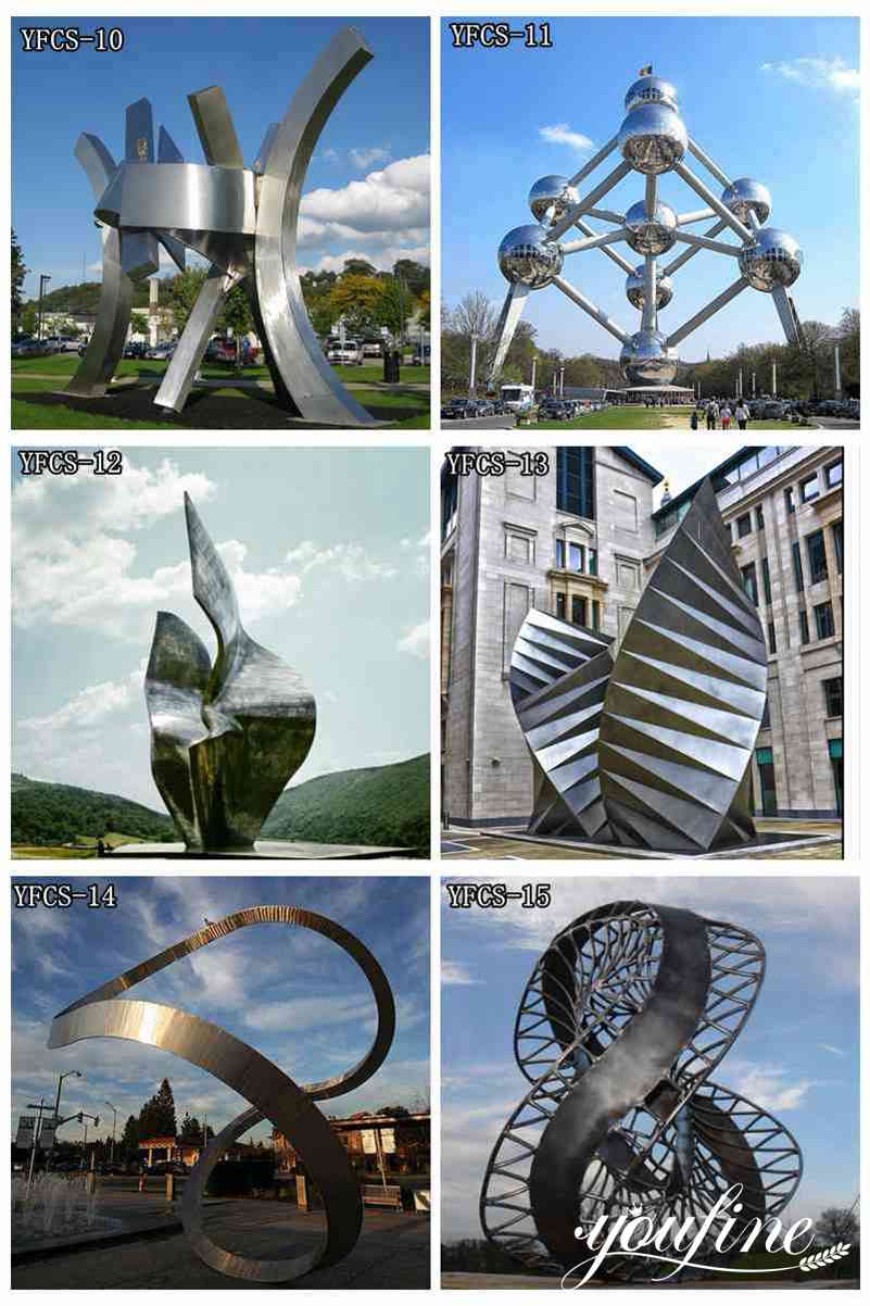 Outdoor Abstract Modern Stainless Steel Sculpture for Sale CSS-372 - Application Place/Placement - 4
