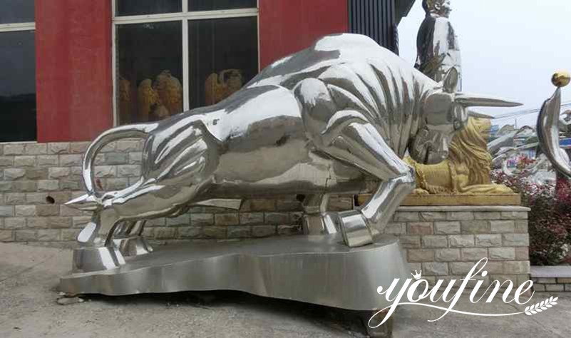 metal bull statue