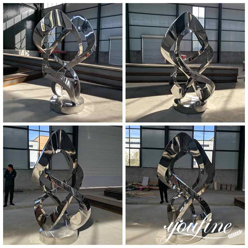 Polished Abstract Outdoor Metal Sculpture for Sale CSS-165 - Application Place/Placement - 1