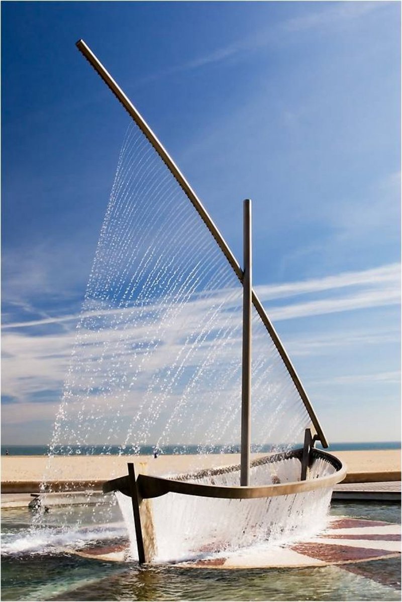 Large Outdoor Metal Sailboat Water Fountain for Sale CSS-154 - Center Square - 9