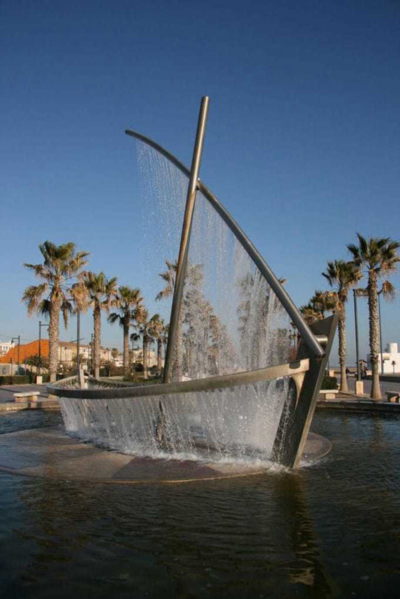 sailboat water fountain - YouFine Sculpture