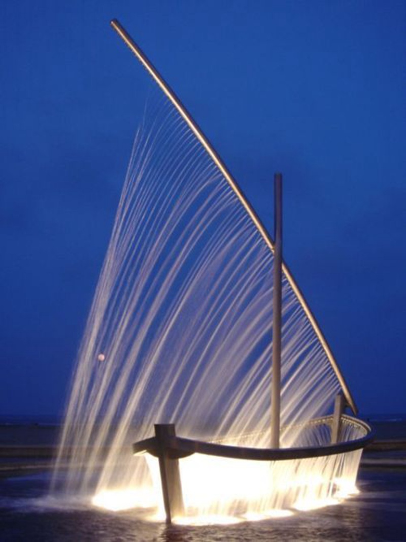 Large Outdoor Metal Sailboat Water Fountain for Sale CSS-154 - Center Square - 4