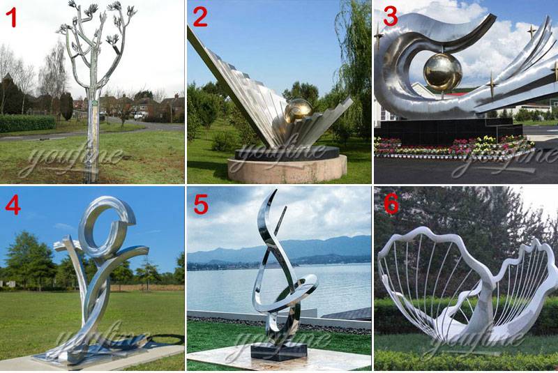 Modern Polished Stainless Steel Metal Sculpture for Sale CSS-369 - Application Place/Placement - 3