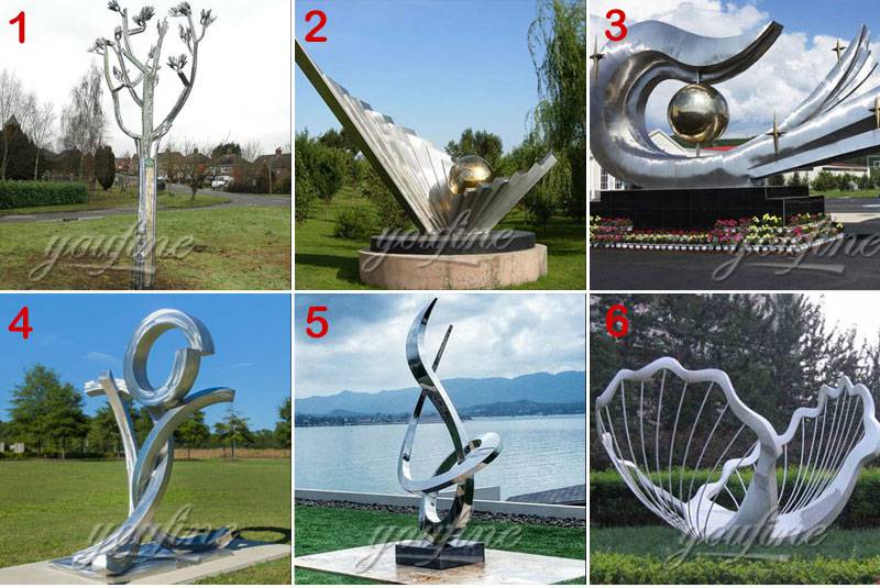 stainless steel garden sculpture