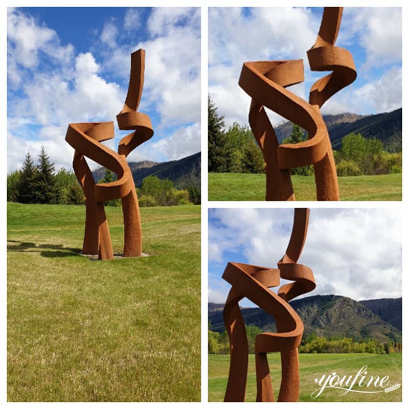 Large Abstract Corten Steel Sculpture Outdoor Decor for Sale CSS-316 - Garden Metal Sculpture - 1