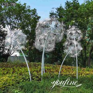Outdoor Garden Large Metal Dandelion Sculpture for Sale CSS-196