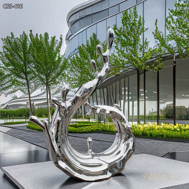 Large  Outdoor Metal Sculpture Abstract Decor for Sale CSS-416 - Center Square - 4