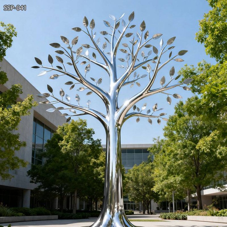 public Large Outdoor Metal Tree Sculpture