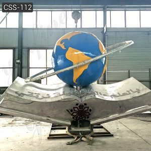 Outdoor Stainless Steel Globe Sculpture from Factory Supply CSS-112