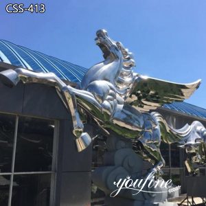 Large Metal Flying Horse Sculpture Plaza Decor Decor for Sale CSS-413