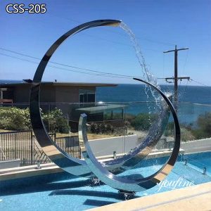 Modern Stainless Steel Fountain Water Features Sculpture for Sale CSS-205