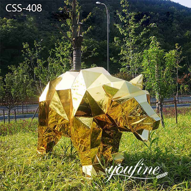 Modern Stainless Steel Geometric Bear from Factory Supply CSS-408