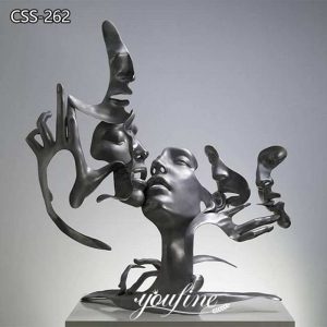 Modern Unmask Group Abstract Metal Sculpture for Sale CSS-262