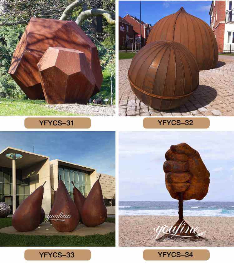 corten steel garden sculpture