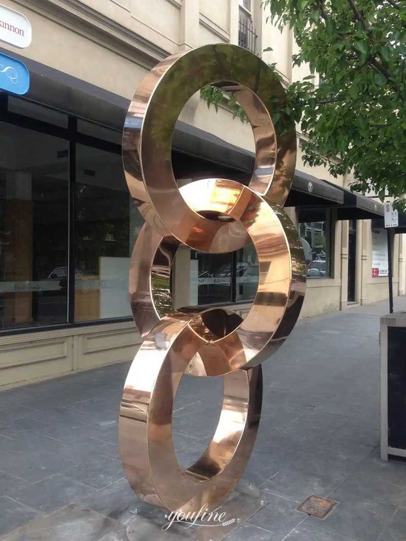 corten steel ring statue - YouFine Sculpture