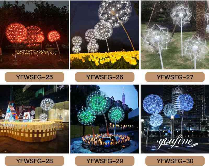 Outdoor Garden Large Metal Dandelion Sculpture for Sale CSS-196 - Square Sculpture - 5 outdoor metal sculpture for sale