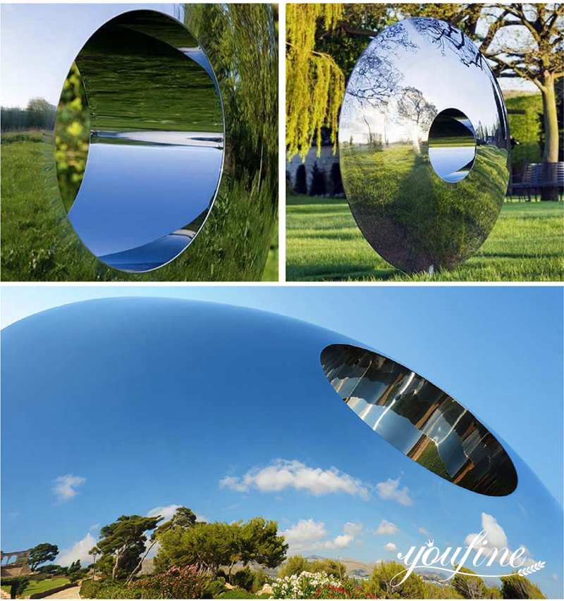 outdoor stainless steel sculpture