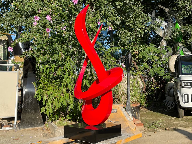 The Growth Abstract Metal Sculpture - A Symbol of Strength and Beauty - Company News - 12 red growth stainless steel abstract sculpture