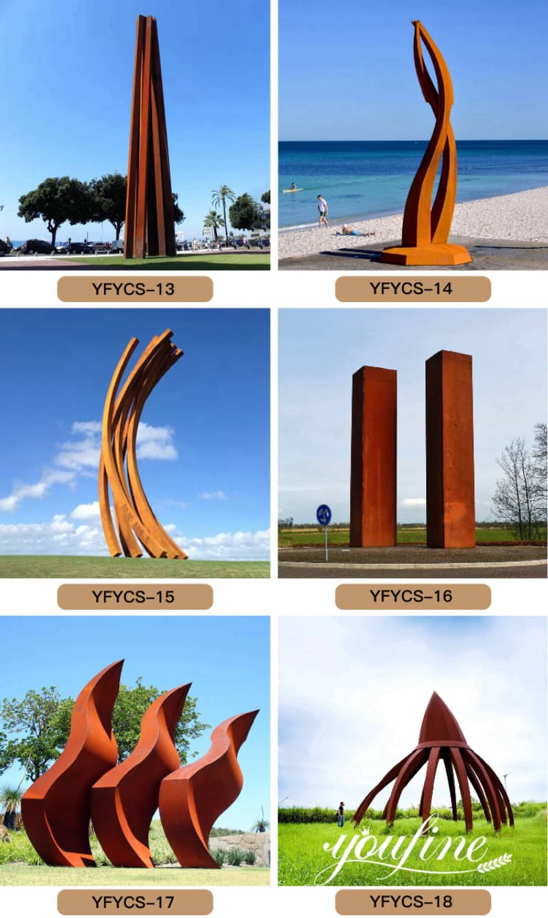 Large Abstract Corten Steel Sculpture Outdoor Decor for Sale CSS-316 - Abstract Corten Sculpture - 3