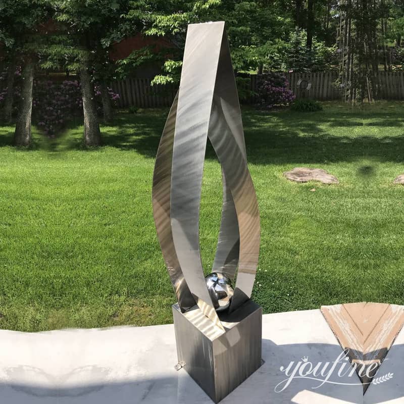 Vertical Art Metal Garden Sculpture Modern Outdoor Decor for Sale CSS-440 - Center Square - 1