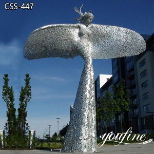 Giant Metal Fairy Sculpture Square Decoration for Sale CSS-447