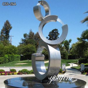 Hotel Garden Metal Water Feature Fountains Stainless Steel Sculpture Factory CSS-264