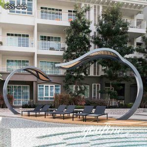 Large Metal Leaf Sculpture for Outdoor Hotel Garden for Sale CSS-444