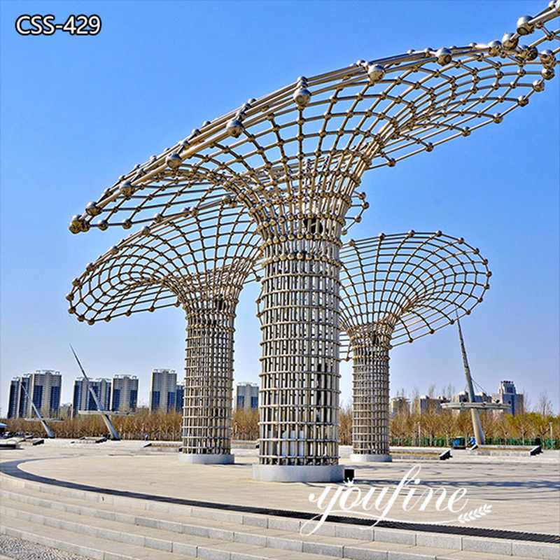 Large Outdoor Abstract Metal Sculpture Landmark Decor for Sale
