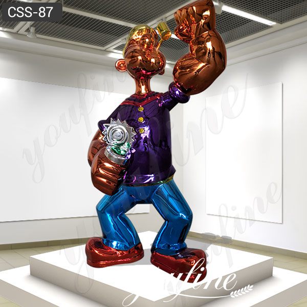 Large Size Stainless Steel Popeye Sculpture for Sale CSS-87 - Application Place/Placement - 2