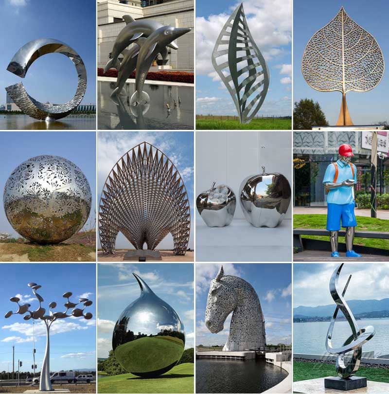 Stainless Steel Sculpture Modern Art Design for Sale CSS-438 - Garden Metal Sculpture - 3