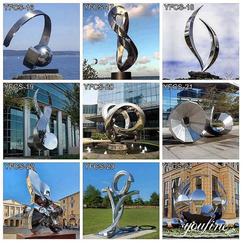 Stainless Steel Sculpture Modern Art Design for Sale CSS-438 - Garden Metal Sculpture - 2