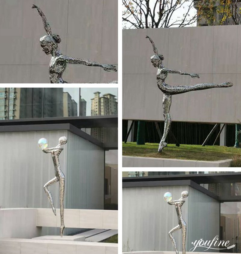 Modern Metal Dancing Girl Statue Outdoor Decor for Sale CSS-235 - Garden Metal Sculpture - 2