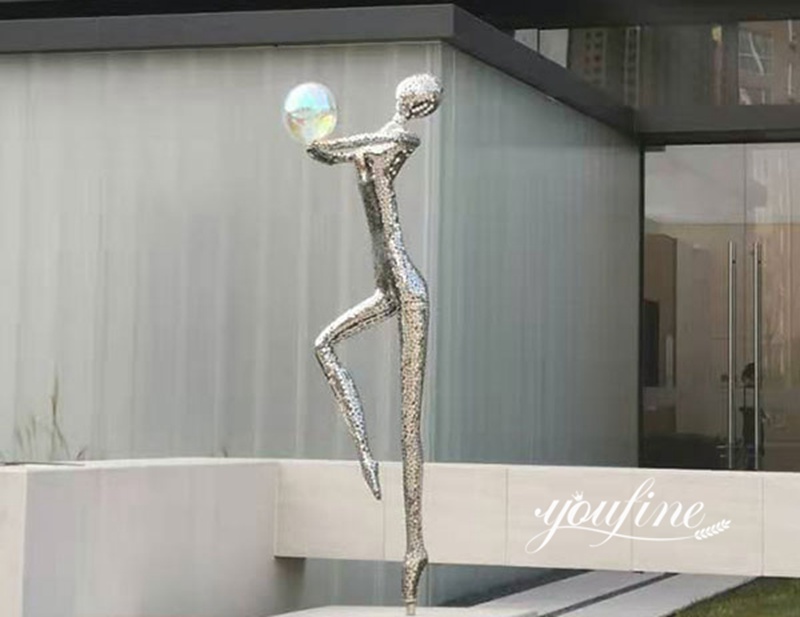 Modern Metal Dancing Girl Statue Outdoor Decor for Sale CSS-235 - Garden Metal Sculpture - 1