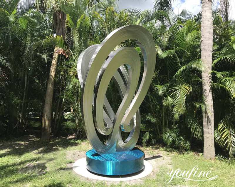 Metal Abstract Sculpture for Garden Decor for Sale CSS-441 - Square Sculpture - 1