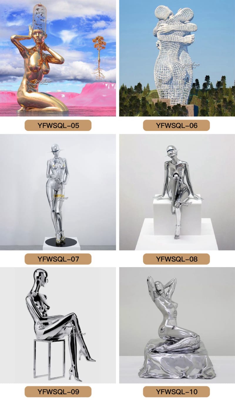 Modern Metal Dancing Girl Statue Outdoor Decor for Sale CSS-235 - Garden Metal Sculpture - 3