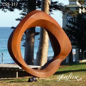 Modern Design Corten Steel Garden Sculpture for Sale CSS-317